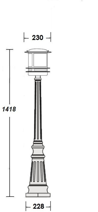 Наземный фонарь TOKIO 68311 Bl opal Oasis Light
