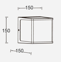 Настенный светильник уличный GEOMETRY W1050 Gr Oasis Light