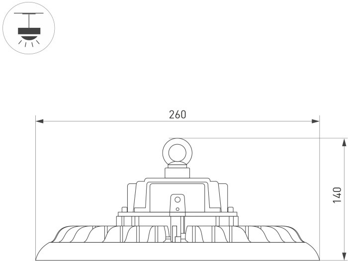 Промышленный купольный светильник ARIVA 052866 Arlight