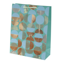 Пакет подарочный L (бумага 210г/м2, блок микс 12шт), L30 W12 H39 см, 4в.