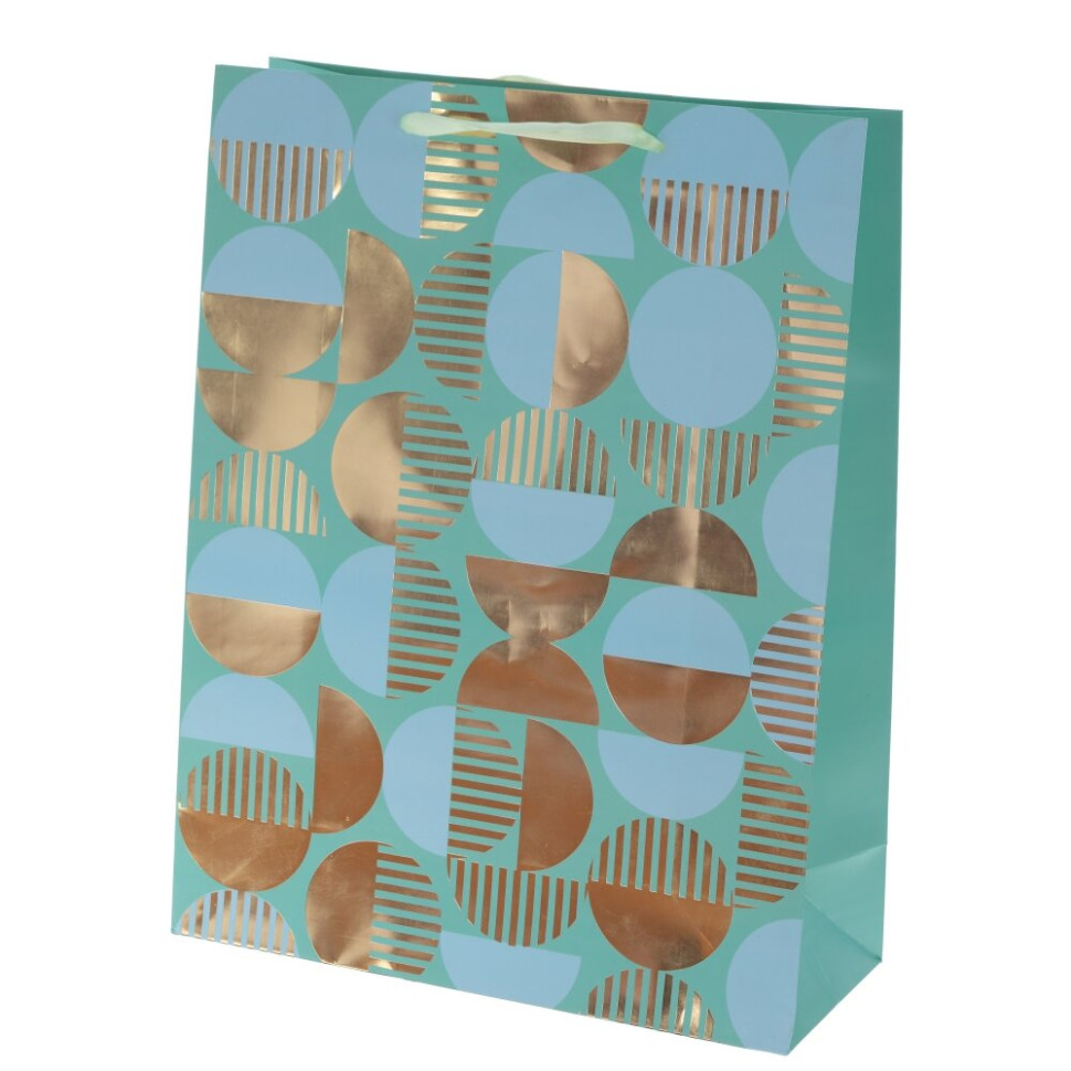 Пакет подарочный L (бумага 210г/м2, блок микс 12шт), L30 W12 H39 см, 4в.