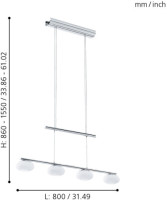 Подвесной светильник Aleandro 1 96528 Eglo Подвесной светильник Aleandro 1 96528 Eglo