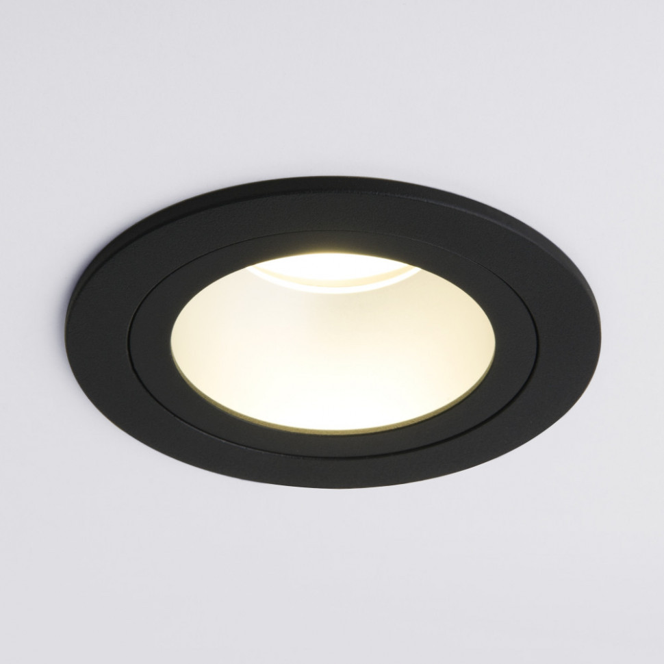 Точечный светильник Flood 122 MR16 серебро/черный Elektrostandard