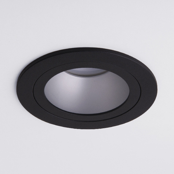 Точечный светильник Flood 122 MR16 серебро/черный Elektrostandard