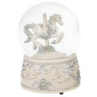 Фигурка декоративная в стекл шаре "Карусель" (ключ, муз, движ), D 10 см, L10 W10 H14 см