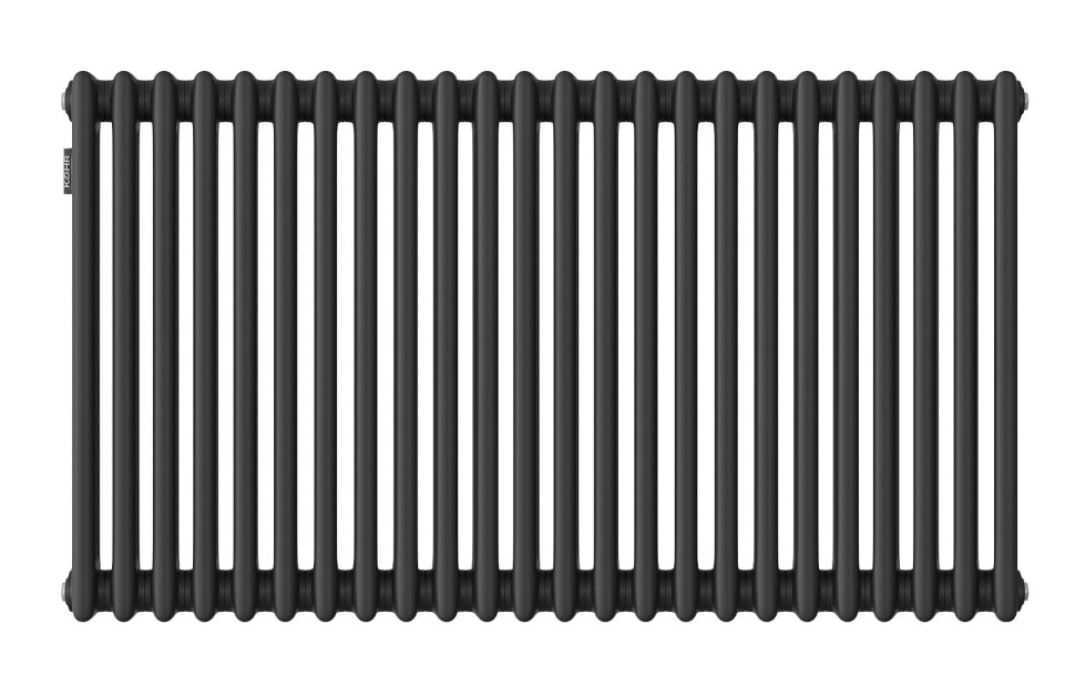 Стальной трубчатый радиатор Kohr Heim 3057/24 секции с боковым подключением 3/4 черный
