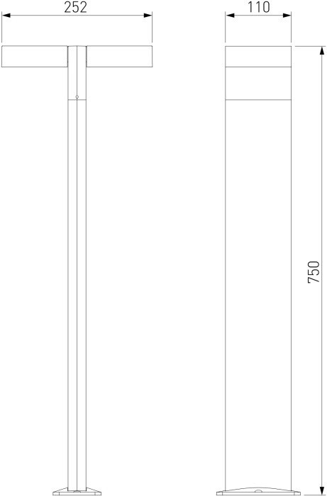Наземный светильник Twin 35170/F черный Elektrostandard
