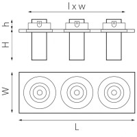 Встраиваемый светодиодный спот Lightstar Intero Tubo (217537+217272+217272+217272) i537272