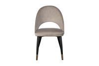 Стул велюровый серо-бежевый Стул велюровый серо-бежевый