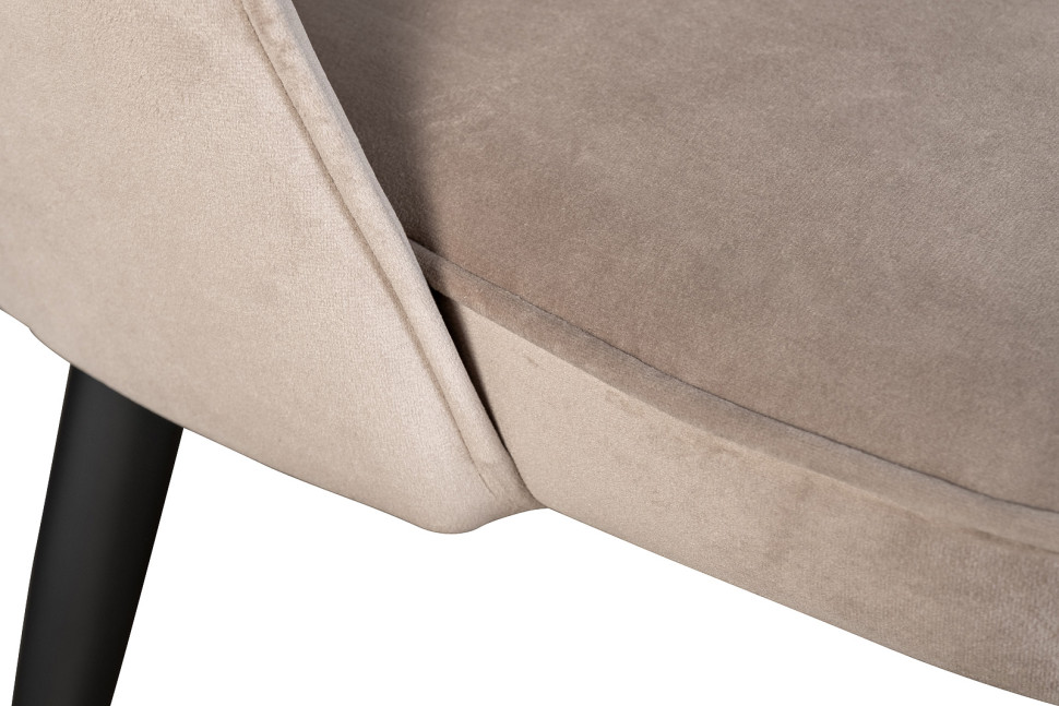 Стул велюровый серо-бежевый