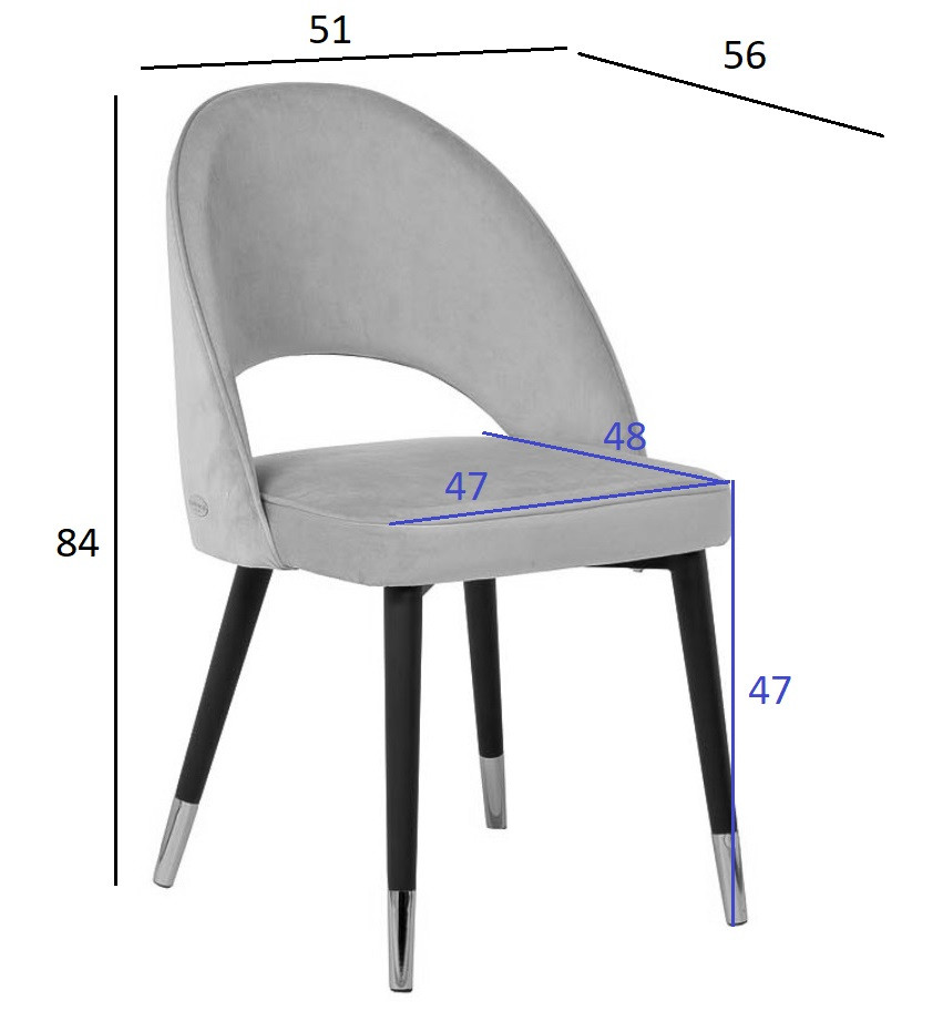 Стул велюровый серо-бежевый