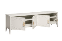 Тумба под телевизор бежевая с дверцами Тумба под телевизор бежевая с дверцами