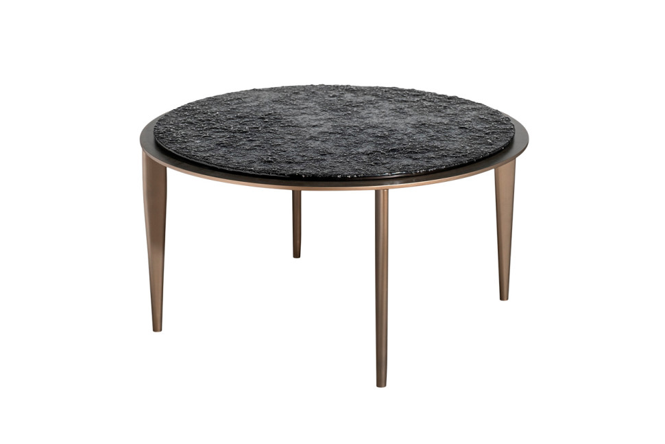 Стол журнальный круглый со стеклом