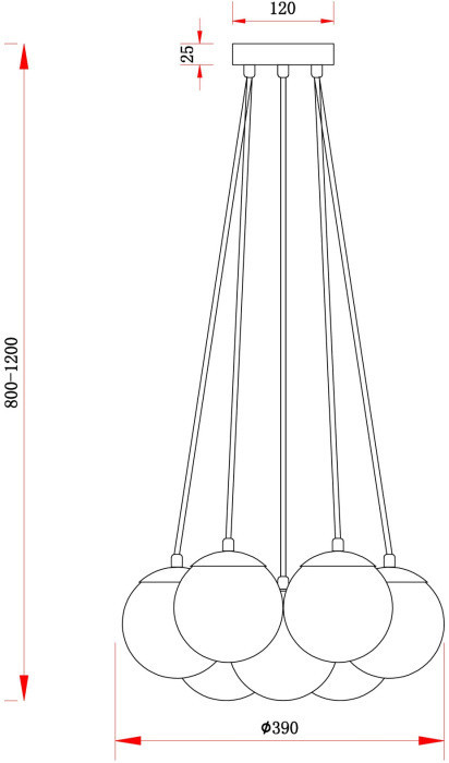 Подвесной светильник Fiesta FR5231PL-07CH Freya