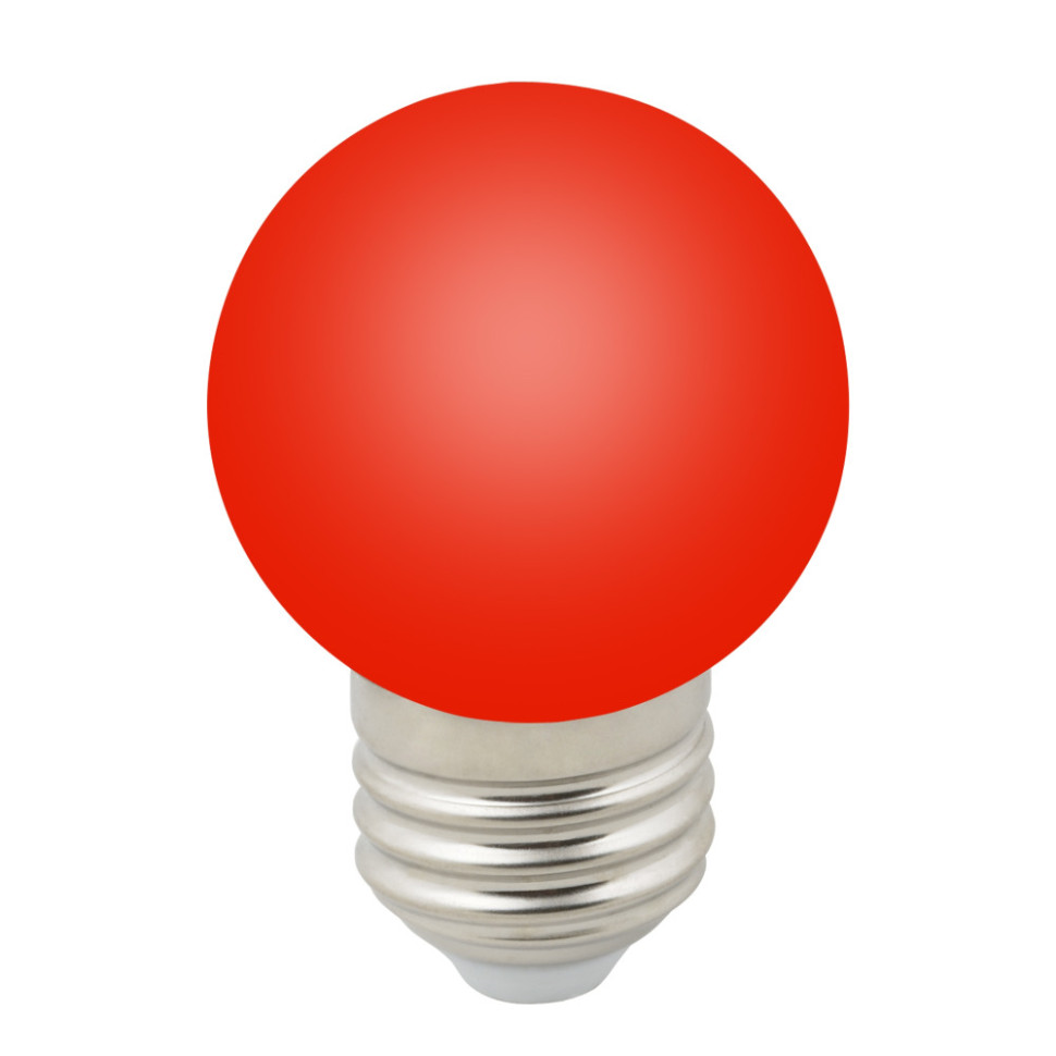 Лампочка светодиодная  LED-G45-1W/RED/E27/FR/С Volpe