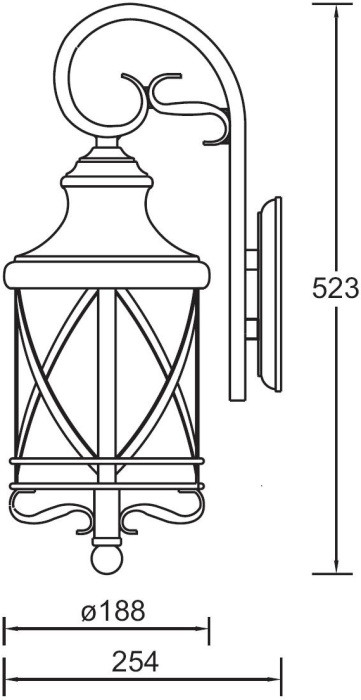 Настенный фонарь уличный LUCERNA 84802/18 Bl Oasis Light