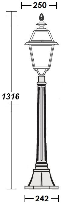 Наземный фонарь FARO-FROST L 91107fL Bl Oasis Light