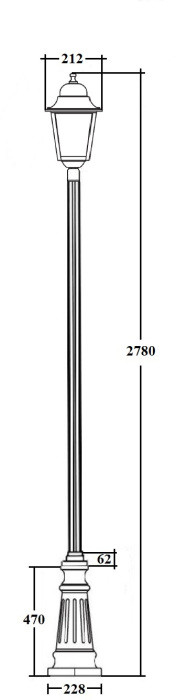Наземный фонарь QUADRO L 79910L B2 Bl Oasis Light
