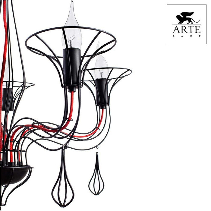 Подвесная люстра Artefact A3225LM-5BK Arte Lamp