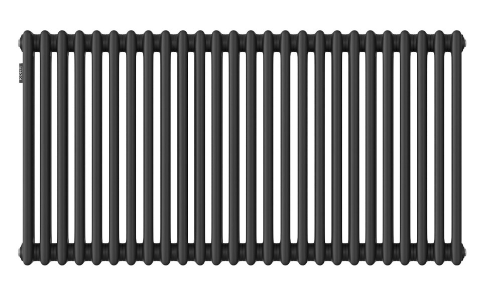 Стальной трубчатый радиатор Kohr Heim 3057/26 секций с боковым подключением 3/4 черный