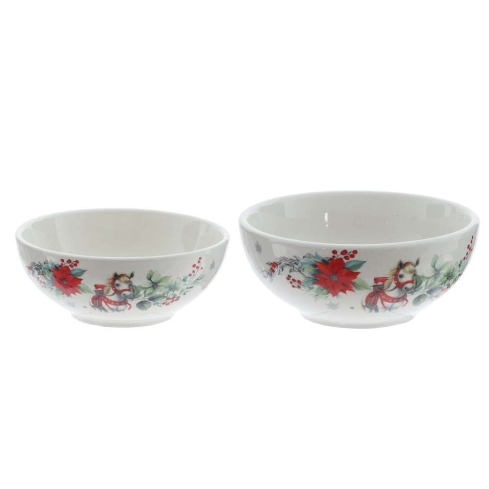 Набор из 2 шт: Салатник "Лошадь", 260/, 260 мл, L11 W11 H4/4,5 см