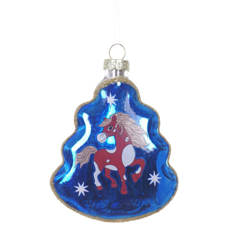 Украшение новогоднее "Елочка с лошадкой", L8 W2,5 H11 см