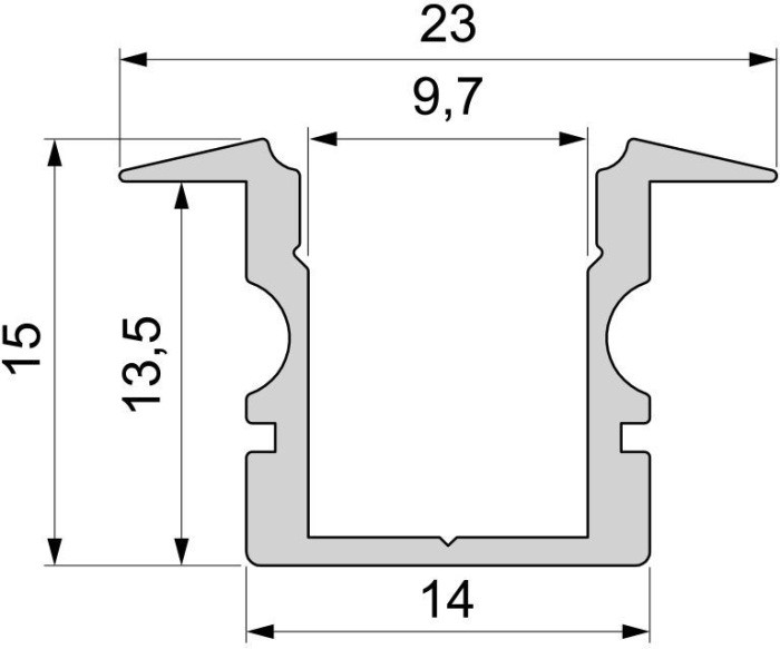 Профиль для светодиодной ленты ET-02-08 975100 Deko-Light