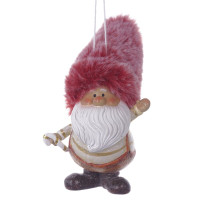 Фигурка декоративная подвесная "Дед Мороз",  L6 W7 H12 см, 2в.