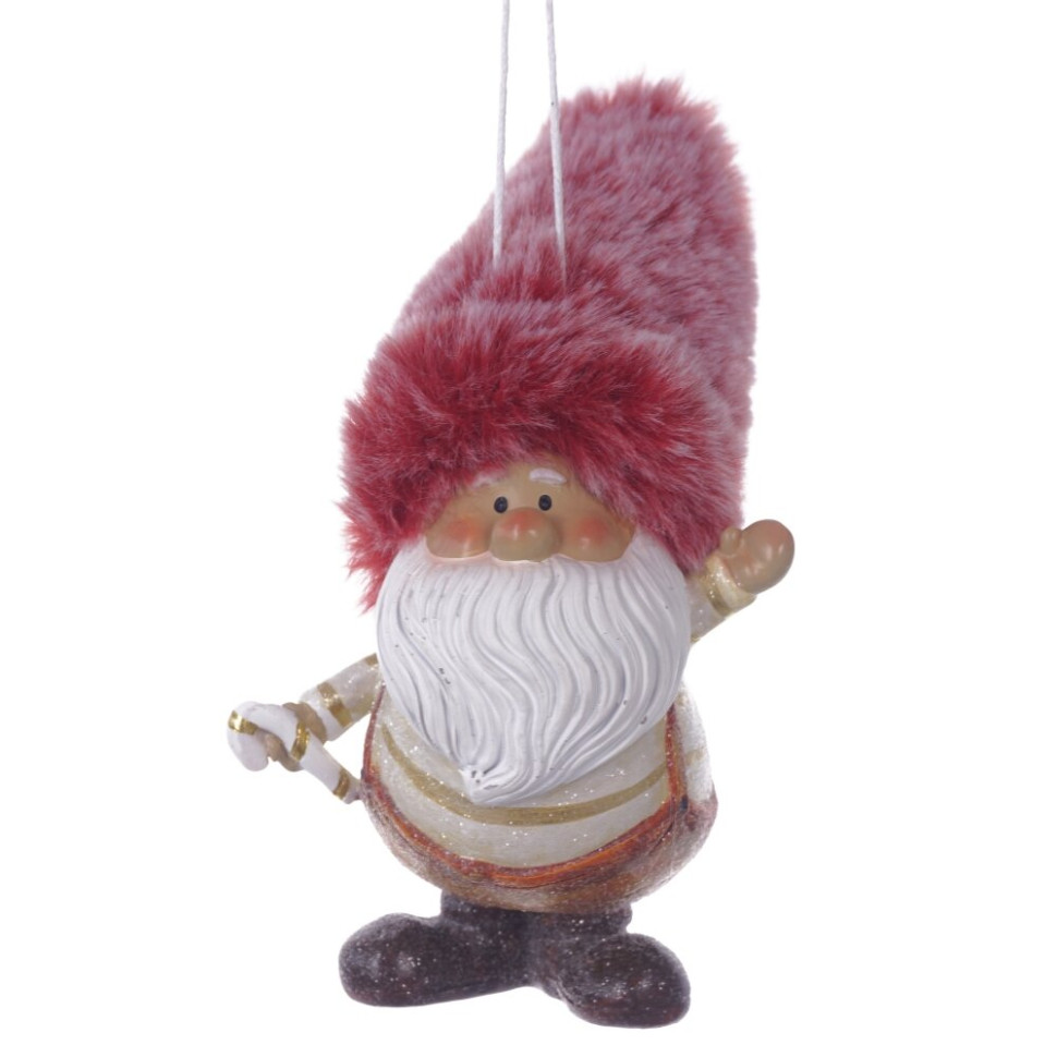Фигурка декоративная подвесная "Дед Мороз",  L6 W7 H12 см, 2в.