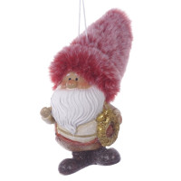 Фигурка декоративная подвесная "Дед Мороз",  L6 W7 H12 см, 2в.