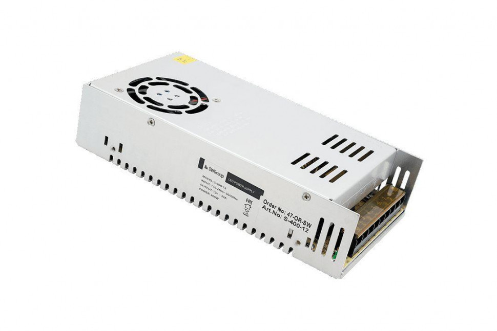 Блок питания SWG 12V 400W IP20 33,33A S-400-12 000128