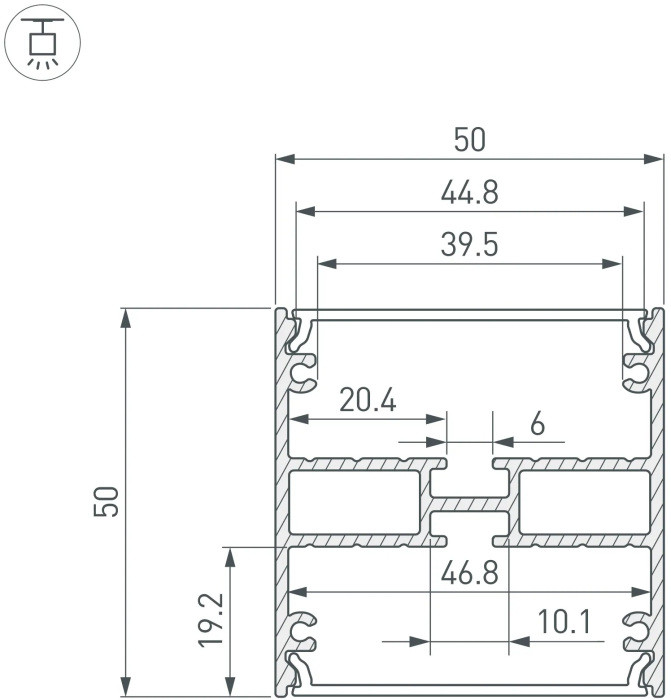 Профиль для светодиодной ленты  047487 Arlight