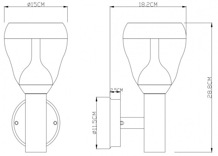 Настенный светильник уличный Monte 32250 Globo