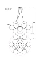 Подвесная люстра Aerton MR1947-12P MyFar