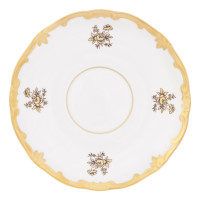 Набор блюдец 13см.6шт."Роза золотая"