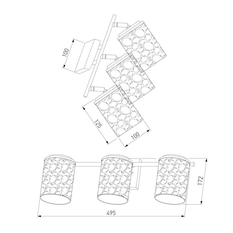 Спот Eurosvet Jackice 20095/3 черный/золото