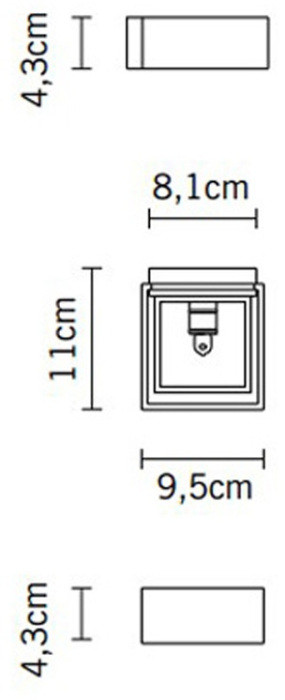 Настенный светильник Bijou Quadra D75D0901 Fabbian