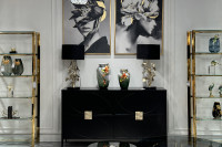 Комод черный с ящиками Комод черный с ящиками