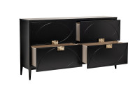 Комод черный с ящиками Комод черный с ящиками