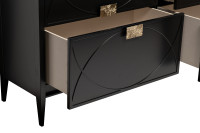 Комод черный с ящиками Комод черный с ящиками