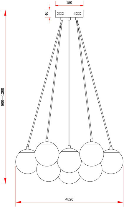 Подвесной светильник Fiesta FR5231PL-13CH Freya