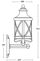 Настенный фонарь уличный LUCERNA 84801 Gb Oasis Light