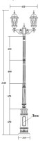 Наземный фонарь ASTORIA 2M 91410MA/E7 Bl ромб Oasis Light