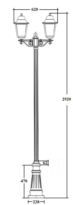 Наземный фонарь QUADRO L 79910LA B2 Bl Oasis Light