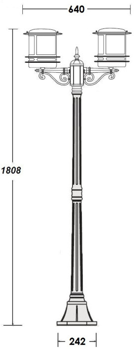 Наземный фонарь TOKIO 68308A Bl opal Oasis Light
