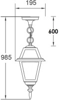 Уличный светильник подвесной FARO-FROST S 91105fS Bl Oasis Light