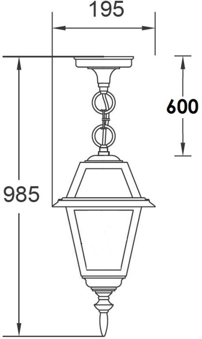 Уличный светильник подвесной FARO-FROST S 91105fS Bl Oasis Light