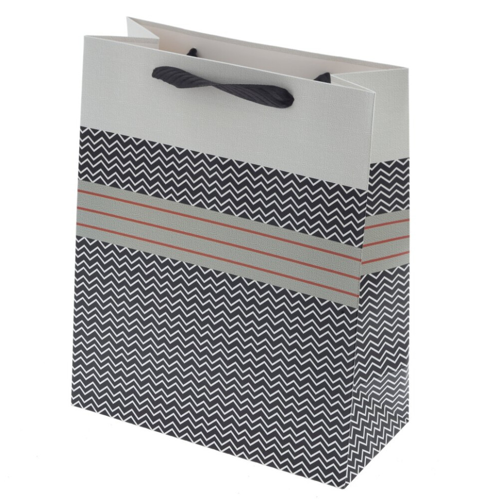 Пакет подарочный M (бумага 230г/м2, блок микс 12шт), L29 W12 H32 см, 4в.