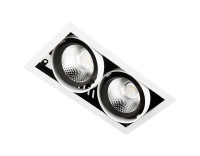 Точечный светильник Cardano Led T812 BK/CH 2*12W 4200K Ambrella