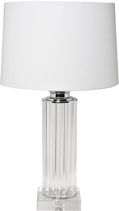 Лампа настольная стеклянная (светло-серый абажур)